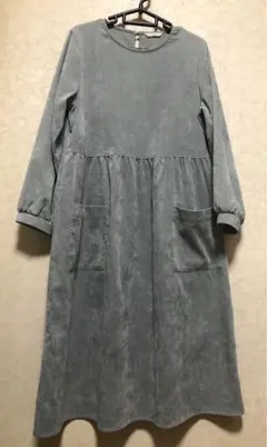 【最終値下げ】ehka sopo ワンピース スエード風 ロングワンピース