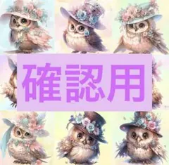 ＊10/23締切※即購入不可※オーダーページ用　帽子を被ったフクロウ　パネル生地