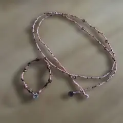 ビーズブレスレット・ネックレスセット