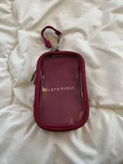 ジェラートピケ　ジェラピケ　マルチポーチ　アクスタ　赤