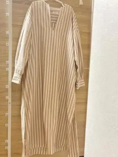 LOWRYS FARM ストライプスキッパーシャツワンピース　F