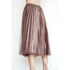 Yarden秋色ベルベットチュールレイヤースカート