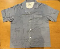 紳士　着るタオル　両面パイル　半袖パジャマ XL ライトブルー