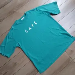 Samansa Mos2 CAFÉ ロゴ 半袖Tシャツ