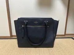 【美品】kate spade ケイトスペード A4 ブラック レザートートバッグ