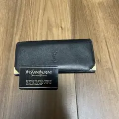 お*ん様 Yves Saint Laurent ブラック長財布