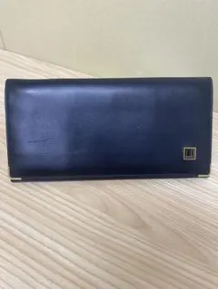 【WR】dunhill 黒 レザー 長財布
