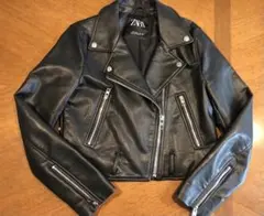 ZARA ブラックエコレザージャケット Mサイズ