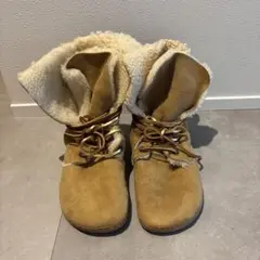 OTZ SHOES ベージュ ファー付き ムートンブーツ