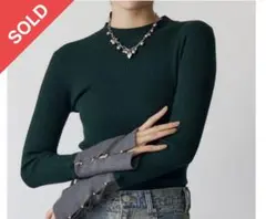 MURUA フレアスリーブアクセントニット