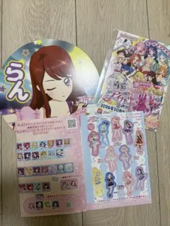 アイカツ！アンコール 配布 カード いちご うちわ シール 東京おもちゃ