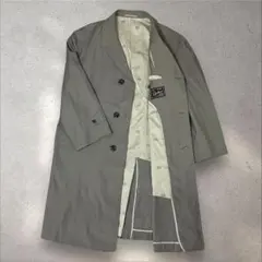 vintage ステンカラー　ロングコート トレンチコート　カーキ　L 綺麗め