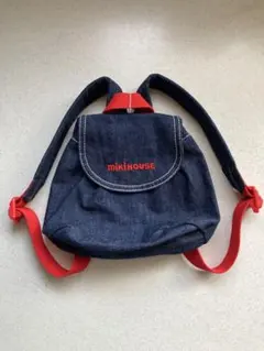 【新品 未使用】 mikiHOUSE ミキハウス デニムリュック 日本製 タグ