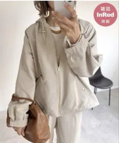 ikka 撥水花粉リリース2WAYマウンテンパーカー Lサイズオフホワイト