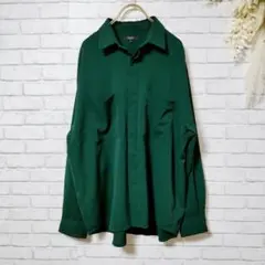 【古着】BEAMS ビームス 長袖シャツ トップス 緑 メンズ Mサイズ