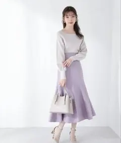 美品 PROPORTION BODY DRESSING フレアスカート パープル