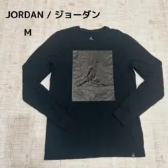 ジョーダン ロンT カットソー M 黒 ジャンプマン 綿 スポーツ カジュアルのサムネイル
