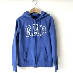 GAP フード付きパーカー 青 XS