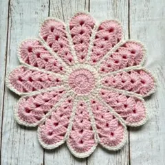 ピンク　花座布団　円座　クッション　マット　チェアパッド　おざぶ　丸椅子カバー