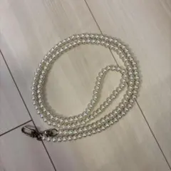 パールホワイト スマホショルダーストラップ