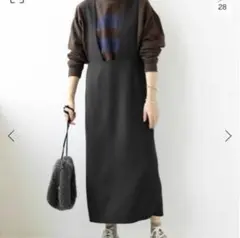 JOURNAL STANDARDrelumeストレッチロングジャンパースカート黒