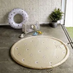 三件一百日圓　噴泉墊100公分＆泳圈組