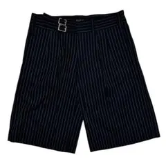 ✨極美品 イッセイミヤケ 2タック ストライプ ショーツ サイドアジャスター ✨極美品 イッセイミヤケ 2タック ストライプ ショーツ サイド
