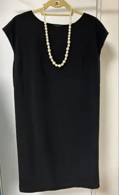 COMME CA ISM フレンチスリーブ膝丈ワンピース