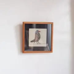 80s 美濃焼 所貞治 陶板画 Bird Ceramic wall art⁠のサムネイル