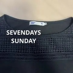 SEVENDAYS=SUNDAY レース切替カットソー ブラック Mのサムネイル