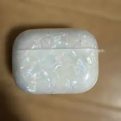 AirPodsケース AirPodsPro パールホワイト イヤホンケース