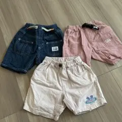 ９０㎝ハーフパンツ３枚セット（Leeボトムス２枚）