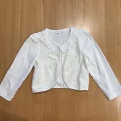 フォーマルボレロ　白　カーディガン　130サイズの方向け　卒園式　入学式　発表会