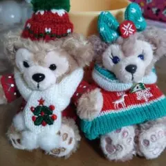 ダッフィー・シェリーメイクリスマス限定ぬいぐるみストラップ
