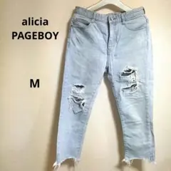 PAGEBOY ページボーイ デニムパンツ ダメージ加工 カットオフ М