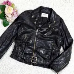 美品 150 ビューティフルピープル 羊革 ダブル ライダースジャケット 黒 M