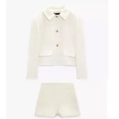 ZARAツイード セットアップxs ザラ