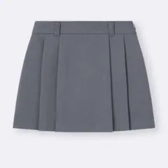 GU サイドプリーツスコート ダークグレーのサムネイル