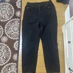 Lee ブラックデニム ストレートパンツ