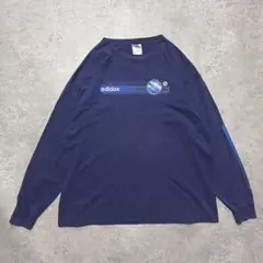 90s adidas カナダ製 バスケットボール 長袖Tシャツ XL