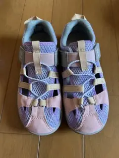 ampersandキッズサンダル 紫とピンク メッシュのサムネイル