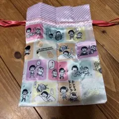 ちびまる子ちゃん and 짱구 ポーチ＆巾着 巾着C