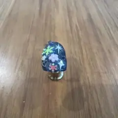 ネイビー花星デザイン ネイルチップ