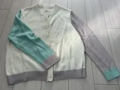 H&Mアイボリー ミント グレー ニットカーディガン