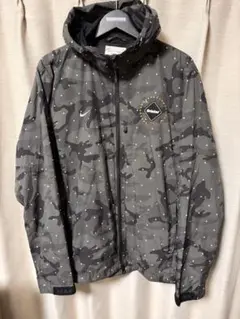 FCRB　ブラックカモフラ　ナイロンジャケット　size.L