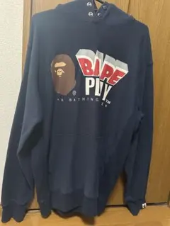 A BATHING APE プルオーバーパーカー ネイビー