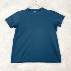 ユニクロ 半袖 クルーネック Tシャツ XL ブルー 大きいサイズ ベーシック