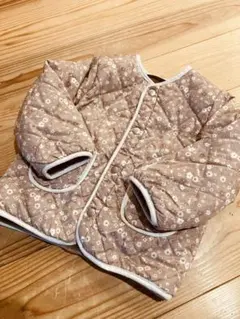 プティマイン　110cm 花柄ボアジャケット リバーシブル