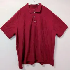 Croft&Barrow XXL 純棉 Polo 衫 酒紅色 二手衣
