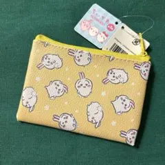ちいかわ　うさぎ　ミニポーチ　イエロー　財布　小銭入れ　コイン　フェイクレザー